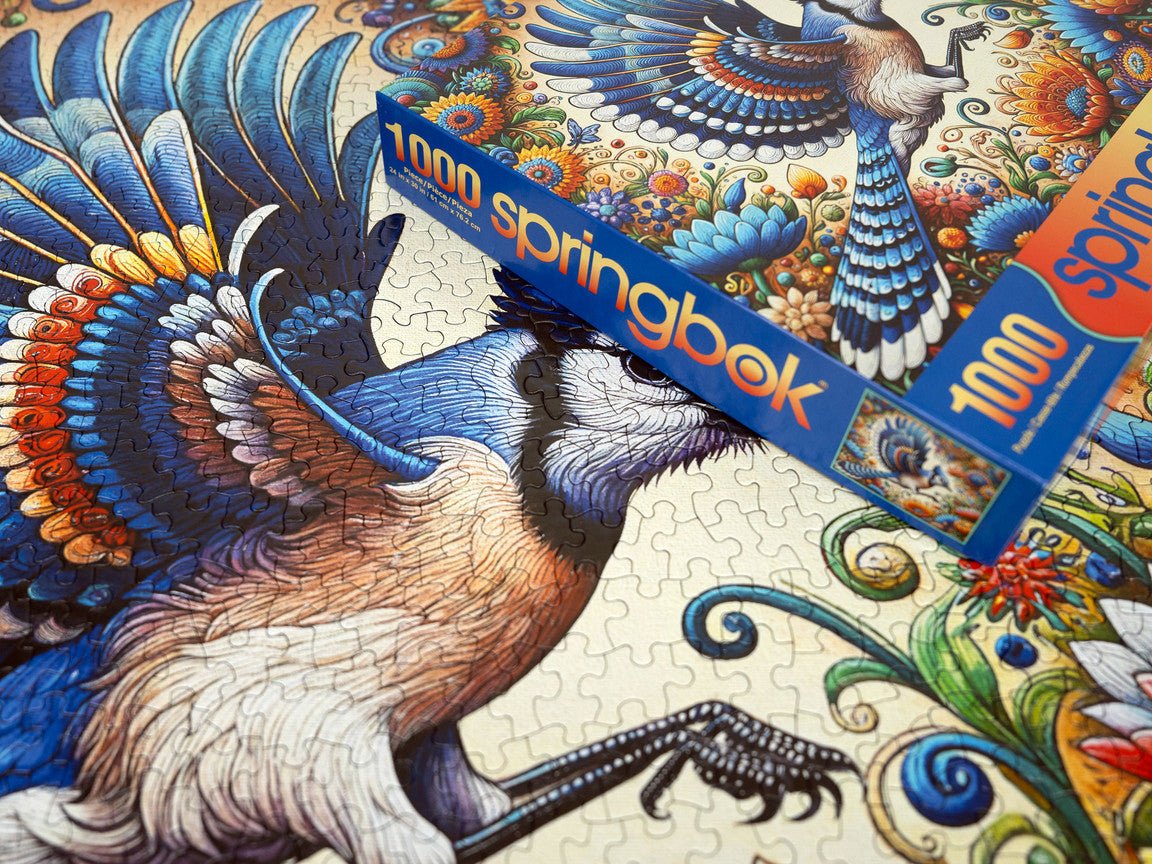Blue Jay in Summer 1000 Piece Jigsaw Puzzle | Springbok Puzzles - Springbok Puzzles - Jigsaw Puzzles - The Puzzle Center