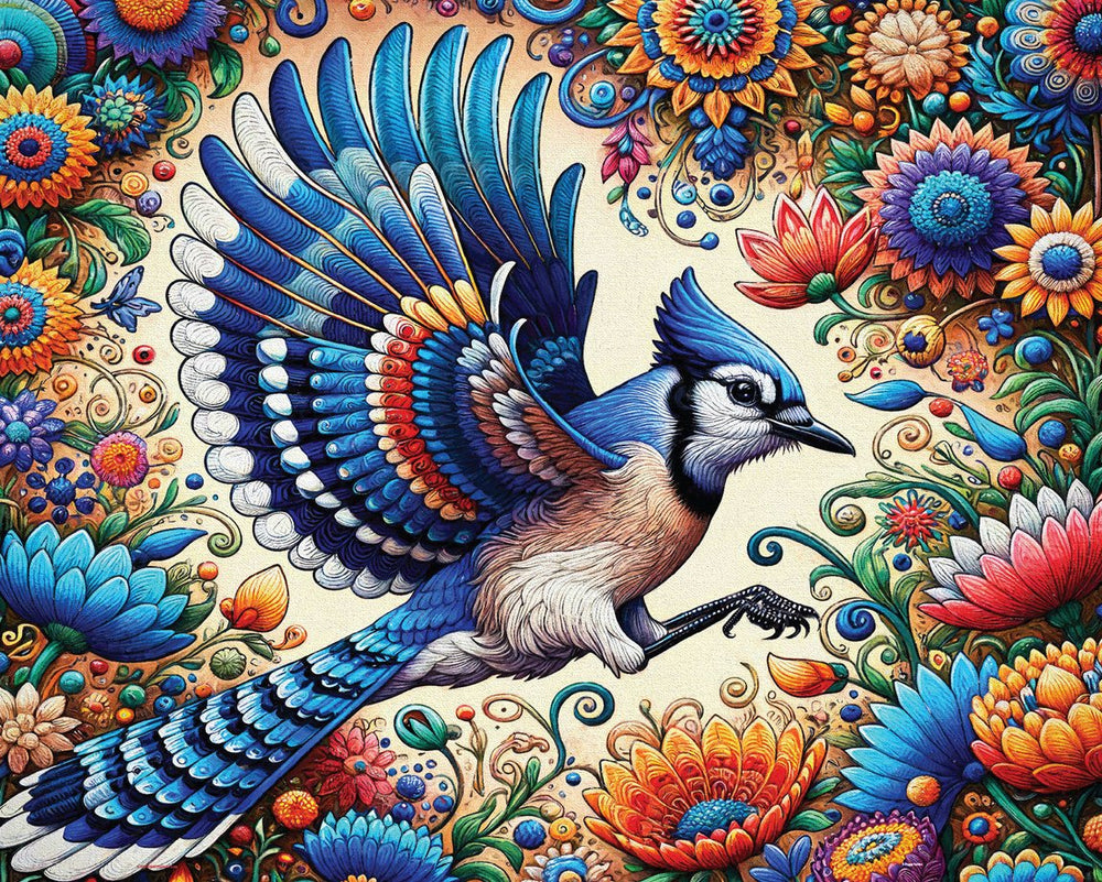 Blue Jay in Summer 1000 Piece Jigsaw Puzzle | Springbok Puzzles - Springbok Puzzles - Jigsaw Puzzles - The Puzzle Center