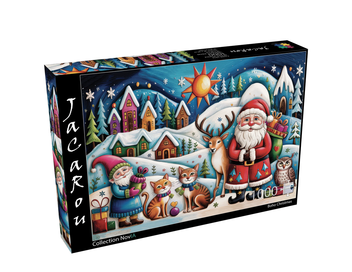 Boho Christmas 1000 Piece Jigsaw Puzzle | JaCaRou Puzzles - Jigsaw Puzzles - The Puzzle Center