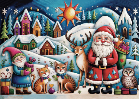 Boho Christmas 1000 Piece Jigsaw Puzzle | JaCaRou Puzzles - Jigsaw Puzzles - The Puzzle Center