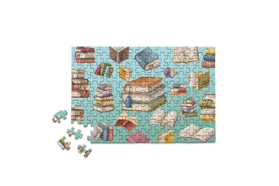 Book Collage Mini Puzzle | MicroPuzzles - Mini Jigsaw Puzzles - The Puzzle Center