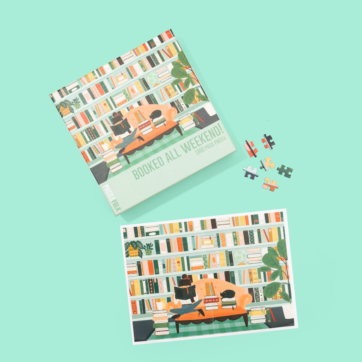 Booked All Weekend 1000 Piece Puzzle by Puzzlefolk | Perfect for Book Lovers - Puzzlefolk - Jigsaw Puzzles - The Puzzle Center -