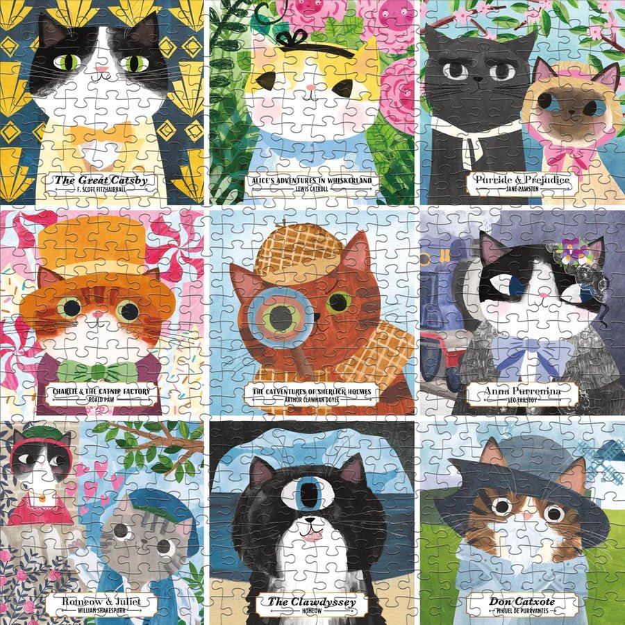 Bookish Cats 500 Piece Jigsaw Puzzle by Mudpuppy - Mudpuppy - Jigsaw Puzzles - The Puzzle Center