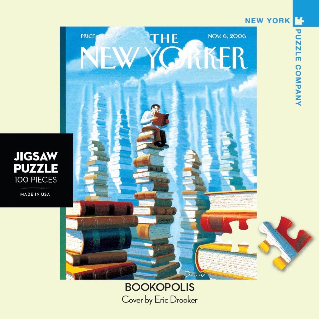 Bookopolis 100 Piece Mini Jigsaw Puzzle by New York Puzzle Company - New York Puzzle Company - Mini Jigsaw Puzzles - The Puzzle Center