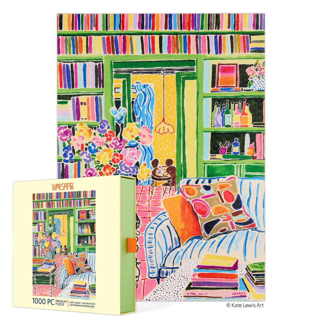 Books & Bouquets 1000 Piece Jigsaw Puzzle | WerkShoppe - Jigsaw Puzzles - The Puzzle Center