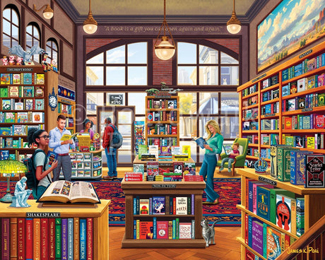 Bookshop 1000 Piece Puzzle by Boardwalk - Boardwalk - Jigsaw Puzzles - The Puzzle Center -