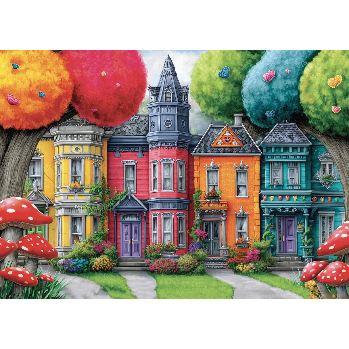 Bright Neighborhood 1000 Piece Jigsaw Puzzle | JaCaRou Puzzles - Jigsaw Puzzles - The Puzzle Center