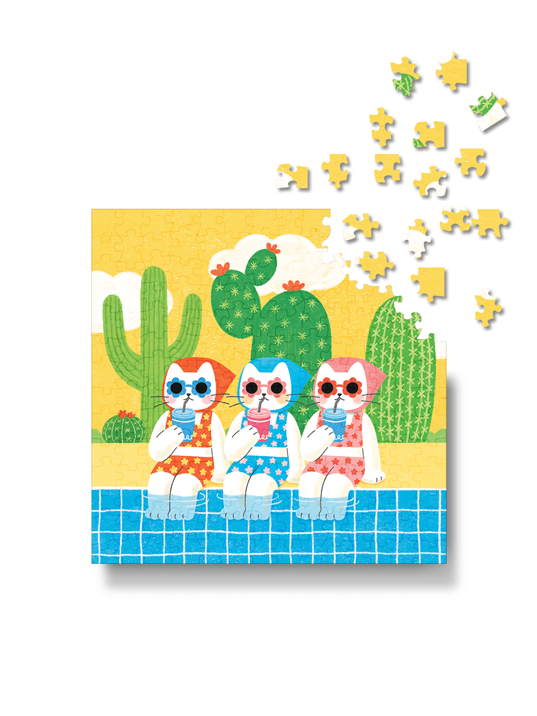 Bubbie Poolside Chill 196 Piece Jigsaw Puzzle | The Puzzle Theory - Jigsaw Puzzles - The Puzzle Center