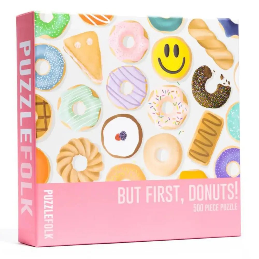 But First, Donuts 500 Piece Jigsaw Puzzle by Puzzlefolk - Jigsaw Puzzles - The Puzzle Center