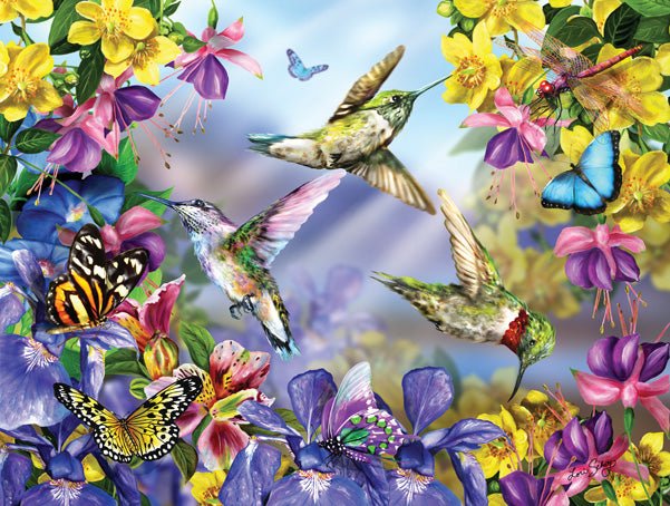 Butterflies & Hummingbirds 300 Piece Jigsaw Puzzle by SunsOut Puzzles - SunsOut - Jigsaw Puzzles - The Puzzle Center