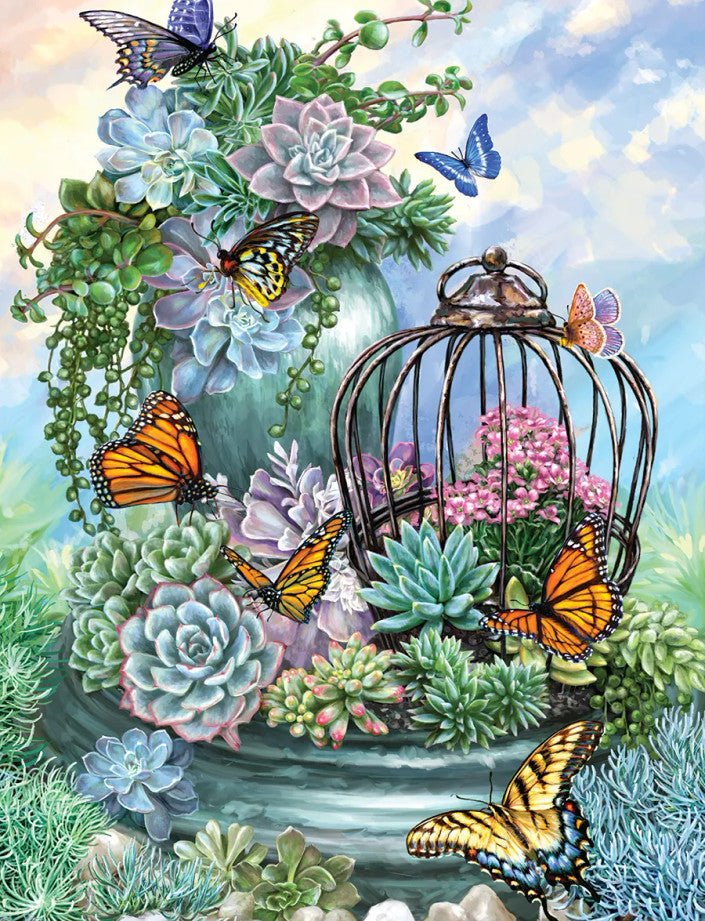 Butterfly Bliss 500 Piece Jigsaw Puzzle by Springbok Puzzles - Springbok Puzzles - Jigsaw Puzzles - The Puzzle Center