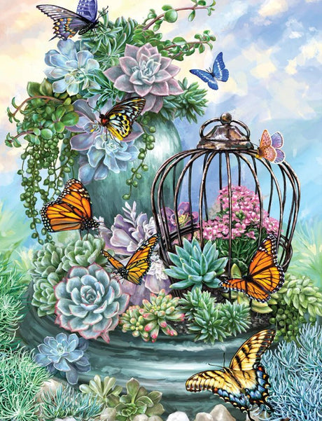 Butterfly Bliss 500 Piece Jigsaw Puzzle by Springbok Puzzles - Springbok Puzzles - Jigsaw Puzzles - The Puzzle Center