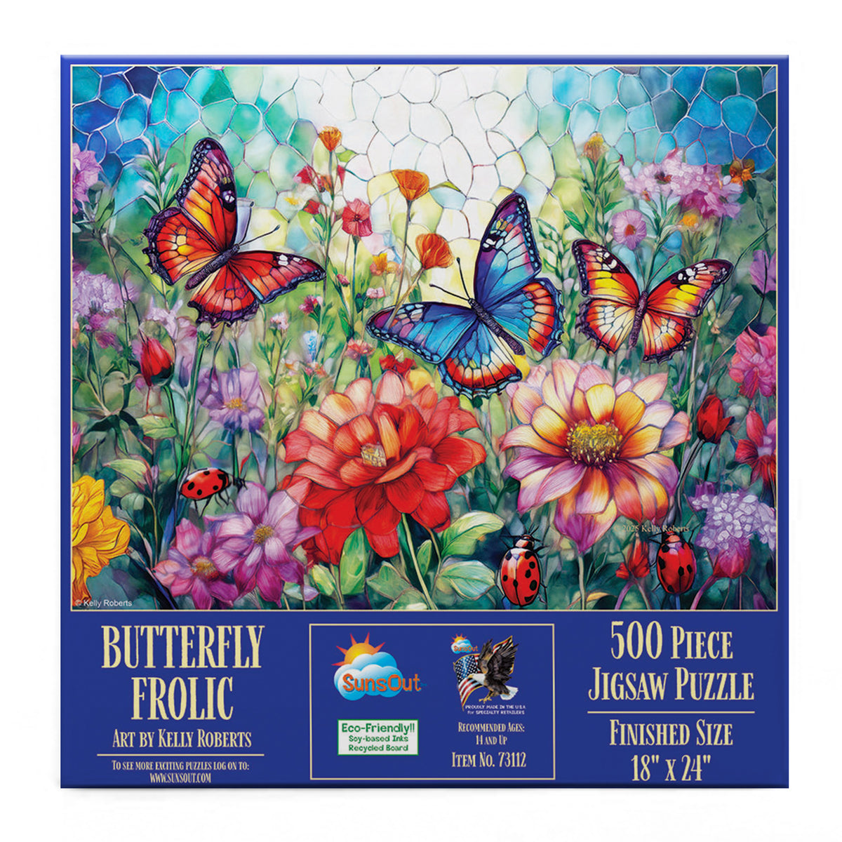 Butterfly Frolic 500 Piece Jigsaw Puzzle | SunsOut
