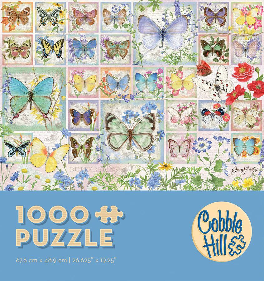 Butterfly Tiles 1000 Piece Jigsaw Puzzle | Cobble Hill - Jigsaw Puzzles - The Puzzle Center