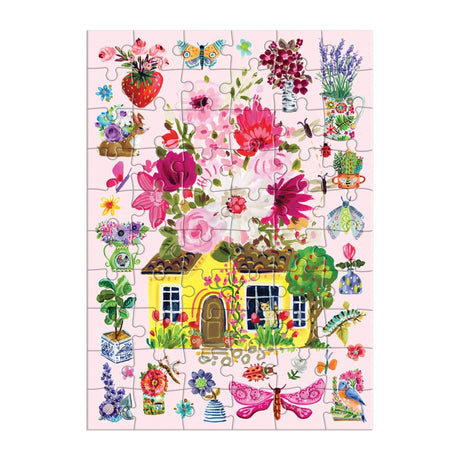 Buzzy Bouquets 60 Piece Greeting Card Puzzle | Galison - Greeting Card Puzzle - The Puzzle Center