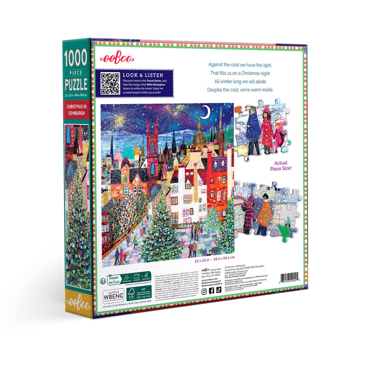 Christmas in Edinburgh 1000 Piece Jigsaw Puzzle | eeBoo