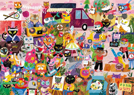 Cat Crowd 1000 Piece Jigsaw Puzzle by Magnolia - Magnolia - Jigsaw Puzzles - The Puzzle Center -