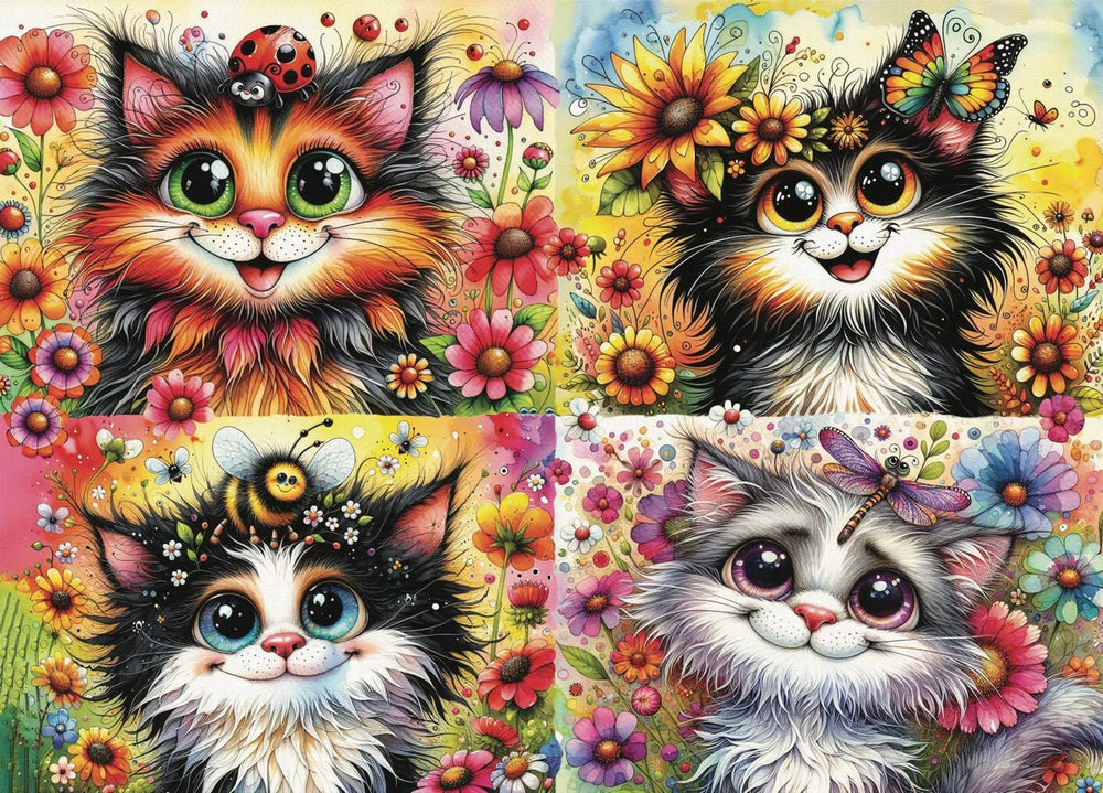Cat - Titude Squad 1000 Piece Jigsaw Puzzle by JaCaRou Puzzles - Jigsaw Puzzles - The Puzzle Center