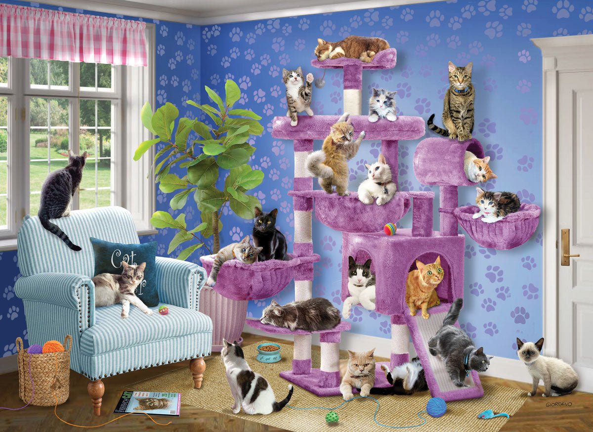 Cat Tree by Robert Giordano 300 Piece Jigsaw Puzzle by Eurographics - Eurographics - Jigsaw Puzzles - The Puzzle Center