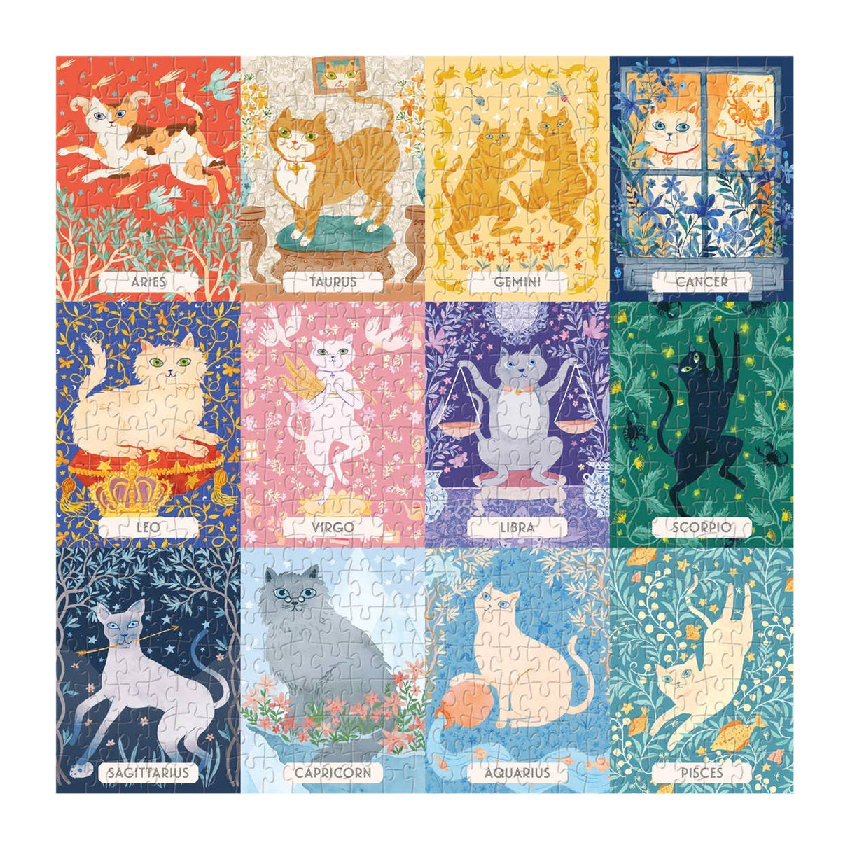 Cat Zodiac 500 Piece Puzzle by Galison - Galison - Jigsaw Puzzles - The Puzzle Center -