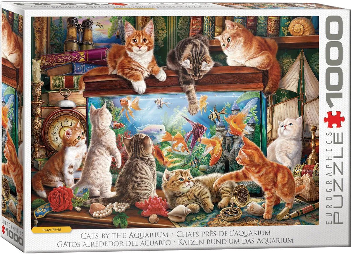 Cats by the Aquarium 1000 Piece Jigsaw Puzzle | Eurographics - Jigsaw Puzzles - The Puzzle Center
