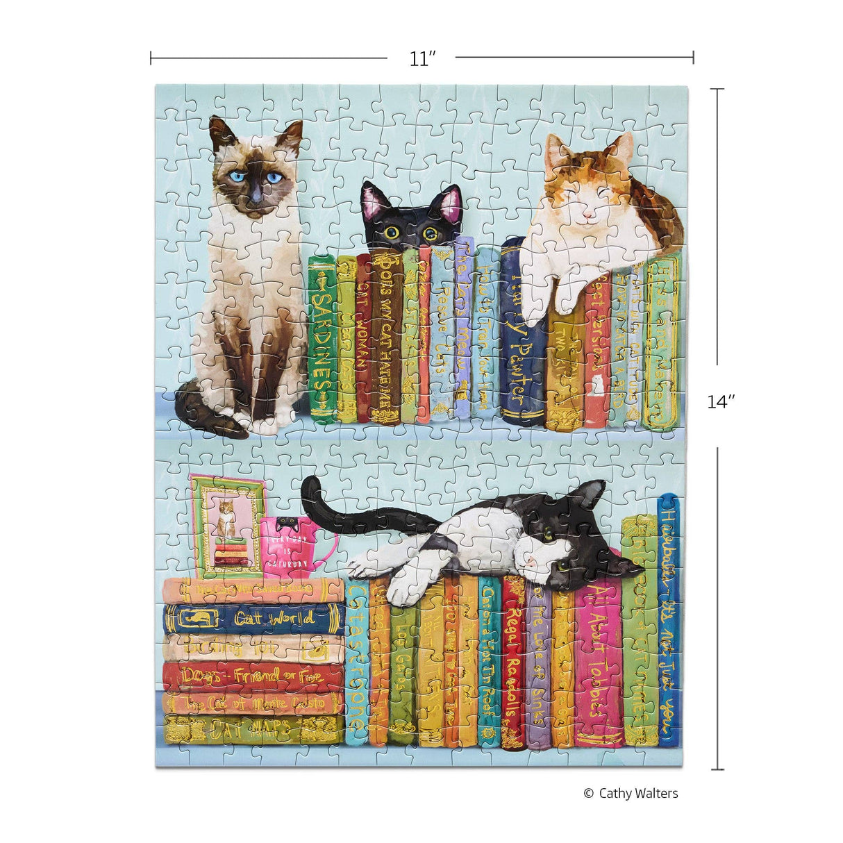 Cats on Books 250 Piece Jigsaw Puzzle Set | WerkShoppe - Jigsaw Puzzle - The Puzzle Center