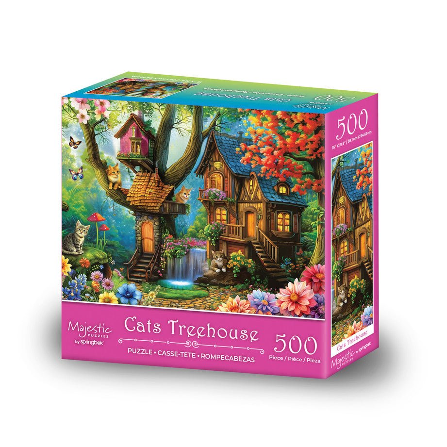Cats Treehouse 500 Piece Jigsaw Puzzle by Springbok Puzzles - Springbok Puzzles - Jigsaw Puzzles - The Puzzle Center