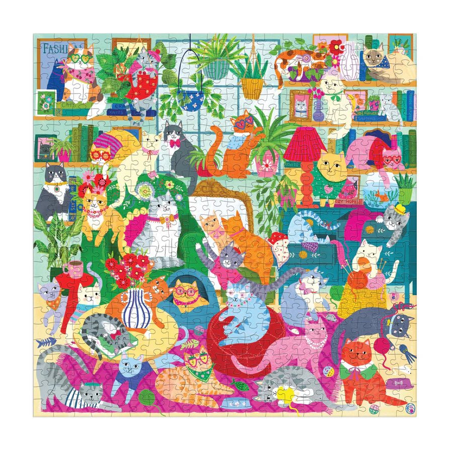Caturday Afternoon 500 Piece Jigsaw Puzzle by Mudpuppy - Mudpuppy - Jigsaw Puzzles - The Puzzle Center