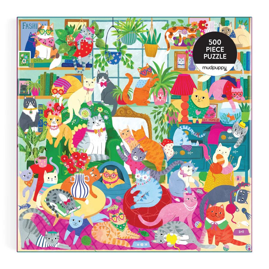 Caturday Afternoon 500 Piece Jigsaw Puzzle by Mudpuppy - Mudpuppy - Jigsaw Puzzles - The Puzzle Center