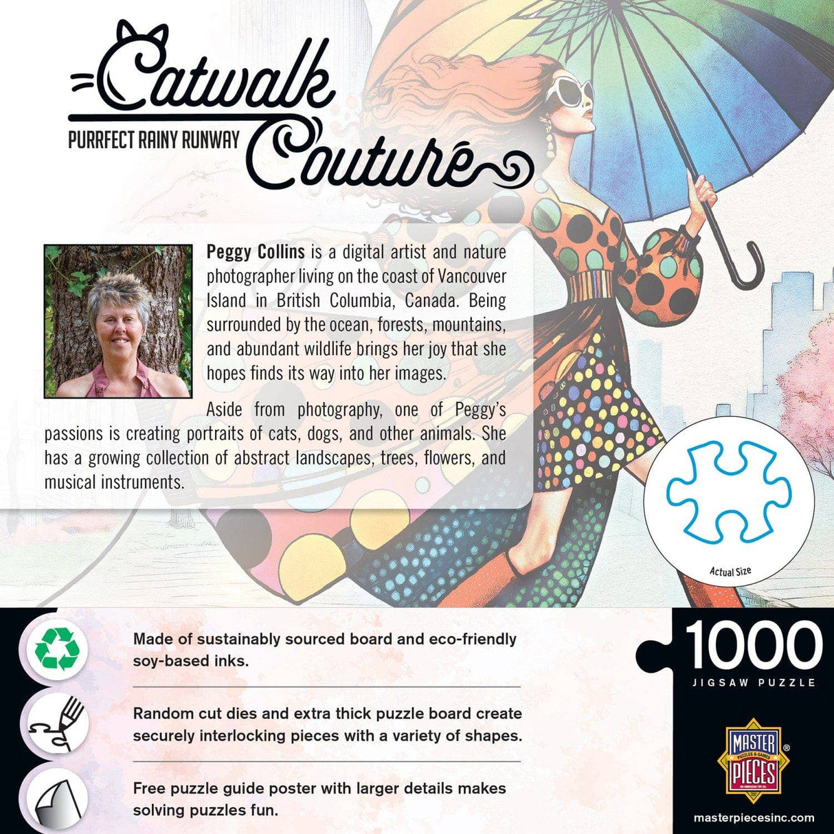 Catwalk Couture - Purrfect Rainy Runway 1000 Piece Jigsaw Puzzle by Masterpieces - Masterpieces Puzzles - Jigsaw Puzzles - The Puzzle Center