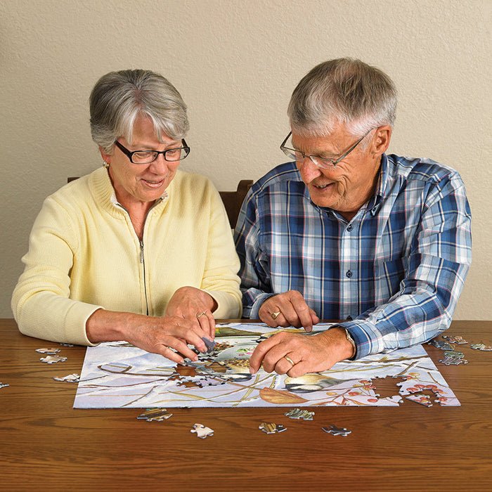 Chickadee Tea 275 Piece Easy Handling Jigsaw Puzzle | Cobble Hill - Jigsaw Puzzles - The Puzzle Center
