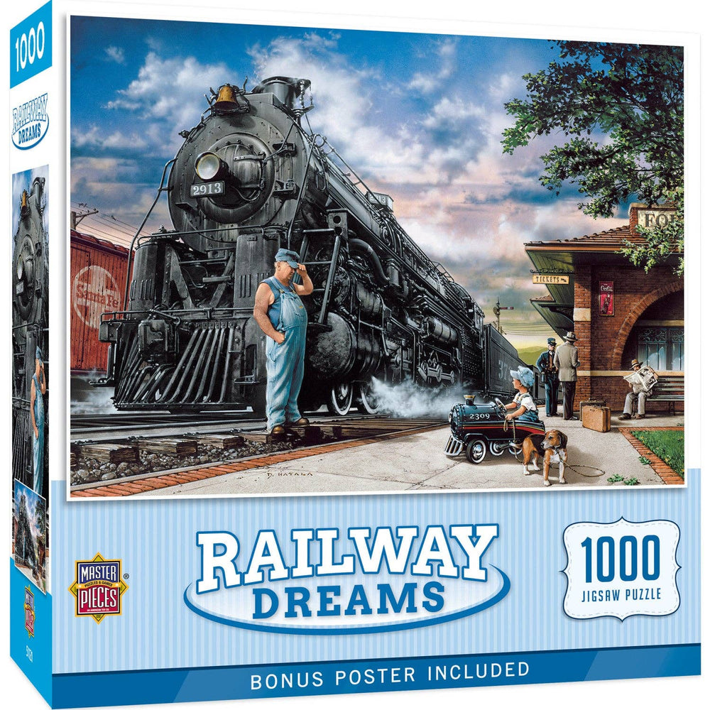 Childhood Dreams - Railway Dreams 1000 Piece Puzzle | Masterpieces Puzzles - Masterpieces Puzzles - Jigsaw Puzzles - The Puzzle Center