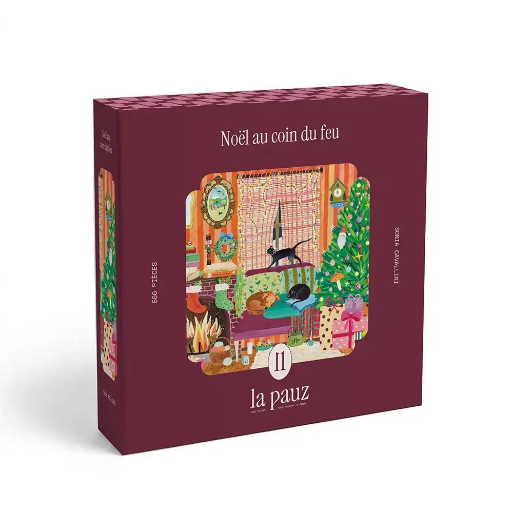 Christmas by the Fireside 500 Piece Jigsaw Puzzle | Trevell - Jigsaw Puzzles - The Puzzle Center