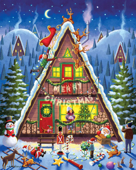 Christmas Cabin 500 Piece Jigsaw Puzzle | Boardwalk Puzzles - Jigsaw Puzzles - The Puzzle Center