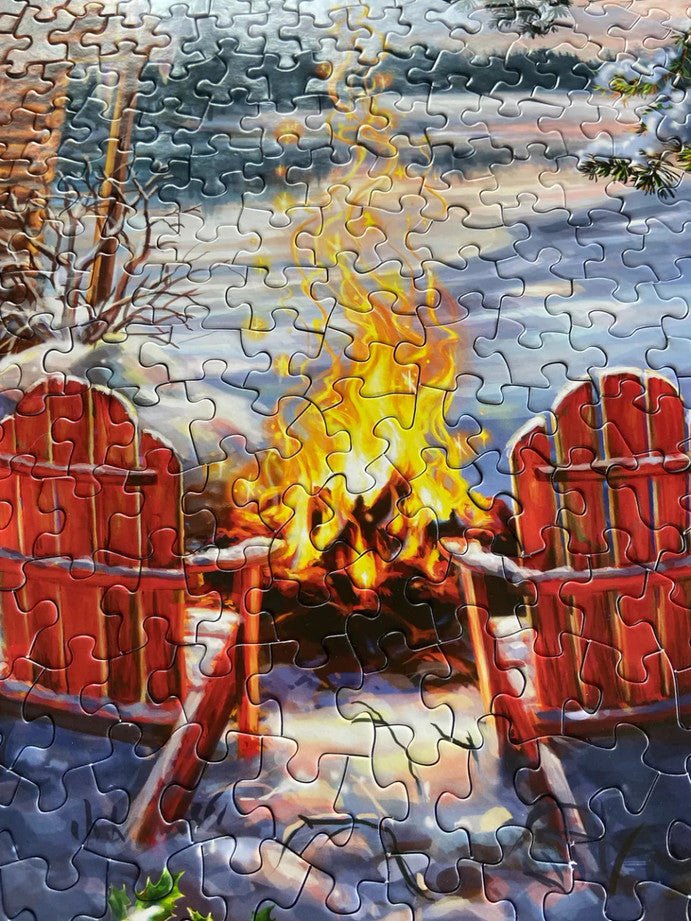 Christmas Cabin 500 Piece Jigsaw Puzzle by Springbok Puzzles - Springbok Puzzles - Jigsaw Puzzles - The Puzzle Center -