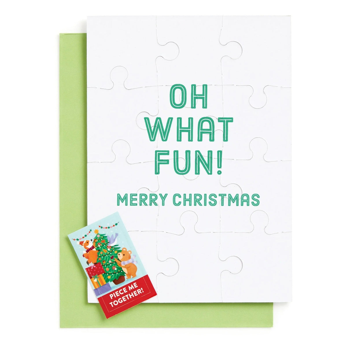 Christmas Critters 60 Piece Greeting Card Puzzle | Mudpuppy - Greeting Card Puzzle - The Puzzle Center