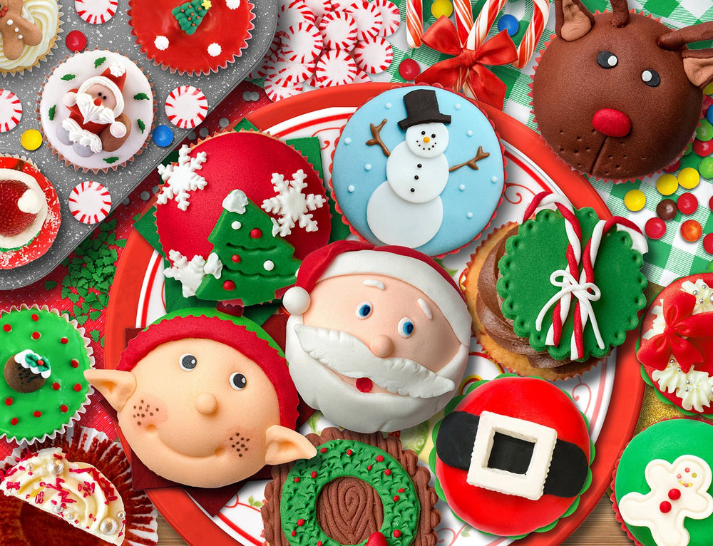 Christmas Cupcakes 500 Piece Jigsaw Puzzle | Springbok Puzzles - Springbok Puzzles - Jigsaw Puzzles - The Puzzle Center