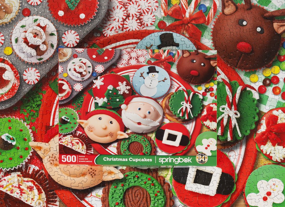 Christmas Cupcakes 500 Piece Jigsaw Puzzle | Springbok Puzzles - Springbok Puzzles - Jigsaw Puzzles - The Puzzle Center