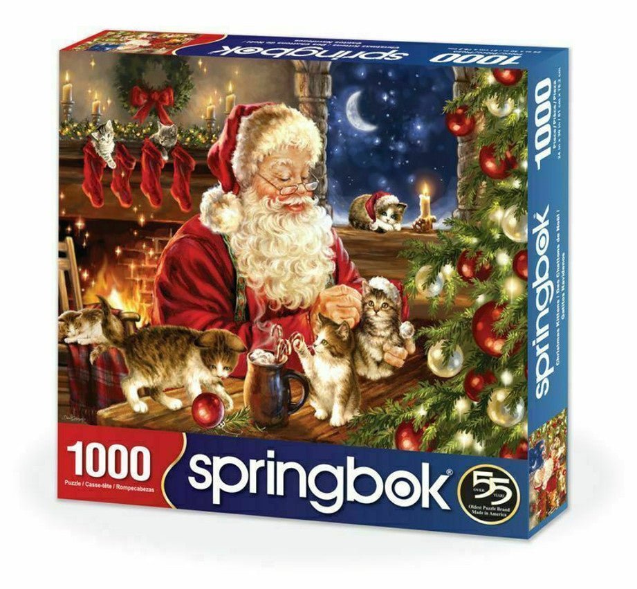 Christmas Kittens 1000 Piece Jigsaw Puzzle by Springbok Puzzles - A fun Cat Puzzles - Springbok Puzzles - Jigsaw Puzzles - The Puzzle Center -