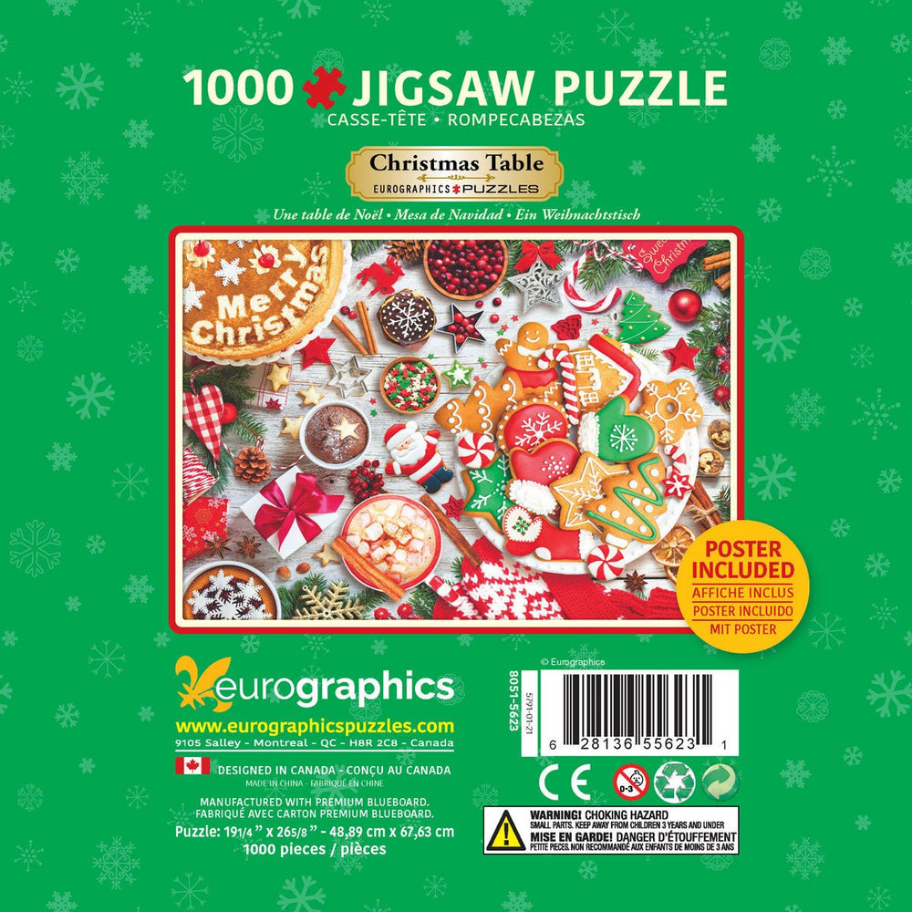 Christmas Table 1000 - Piece Jigsaw Puzzle in Collectible Tin by Eurographics - Eurographics - Jigsaw Puzzles - The Puzzle Center -
