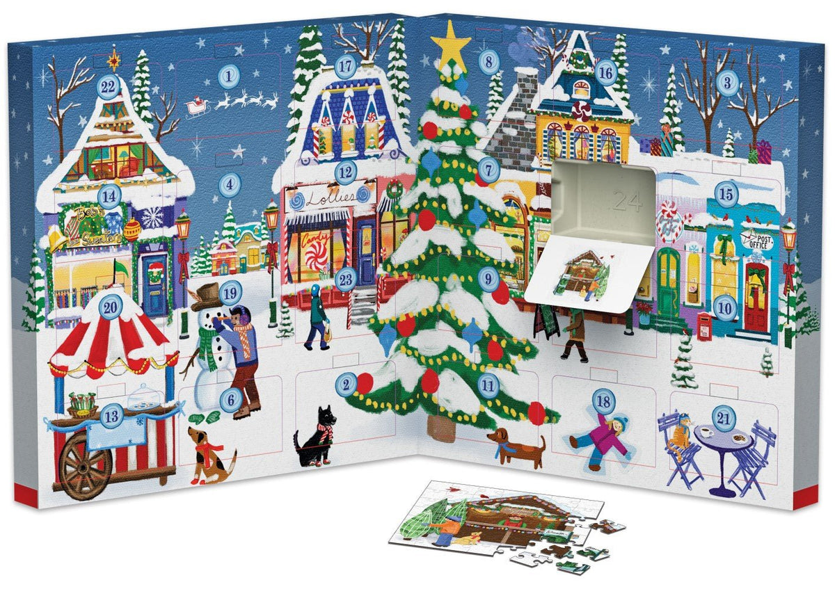 Christmas Town - Advent Calendar 24 x 50 Pcs Jigsaw Puzzles | Eurographics - Jigsaw Puzzles - The Puzzle Center