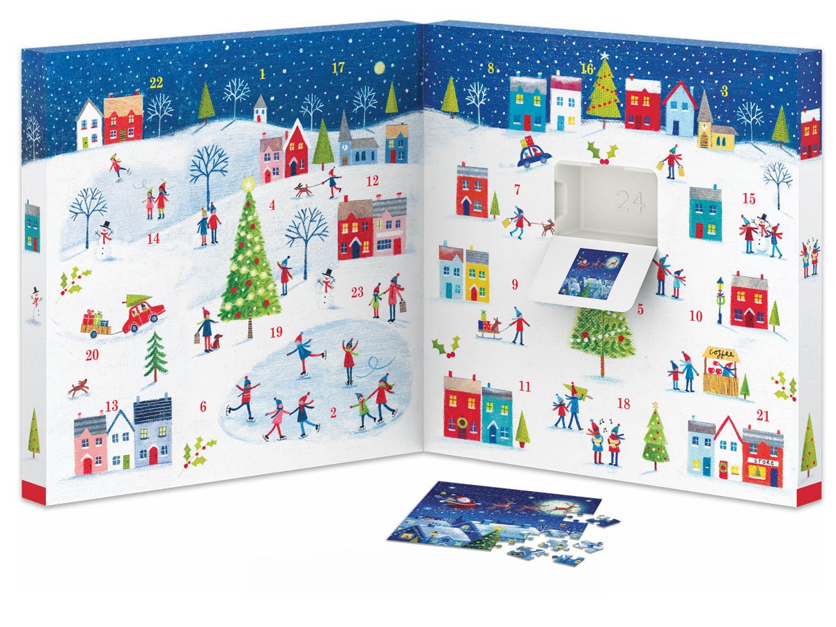 Christmas Town - Advent Calendar 24 x 50 Pcs Jigsaw Puzzles | Eurographics - Jigsaw Puzzles - The Puzzle Center