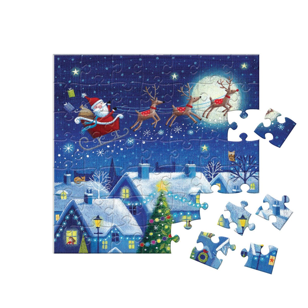 Christmas Town - Advent Calendar 24 x 50 Pcs Jigsaw Puzzles | Eurographics - Jigsaw Puzzles - The Puzzle Center