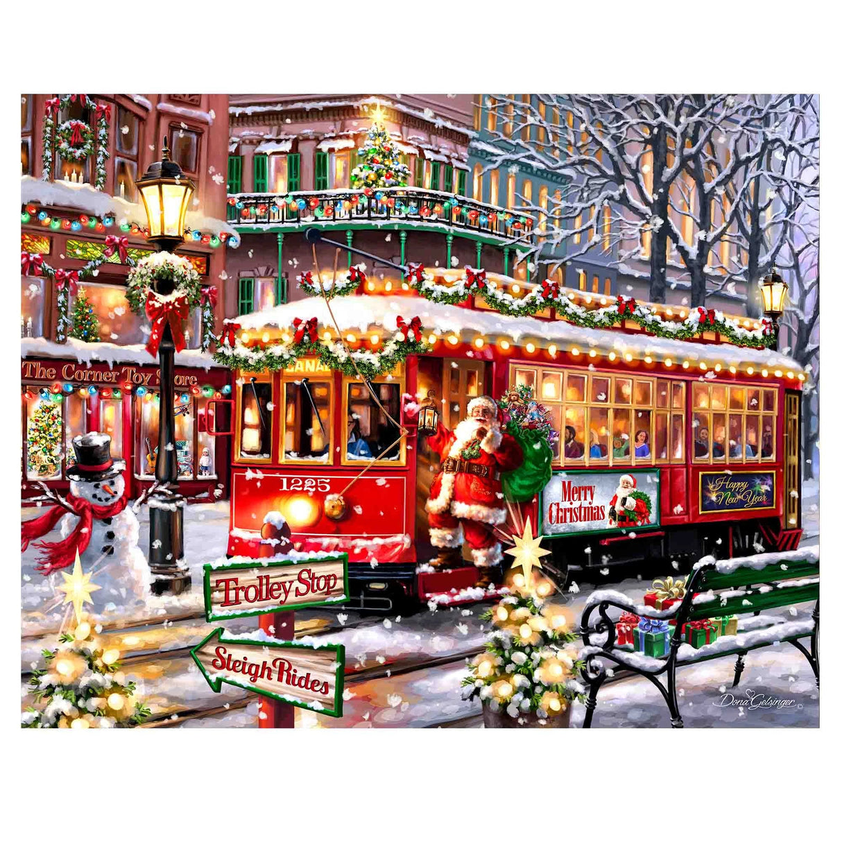 Christmas Trolley 1000 Piece Jigsaw Puzzle | Springbok Puzzles - Jigsaw Puzzles - The Puzzle Center