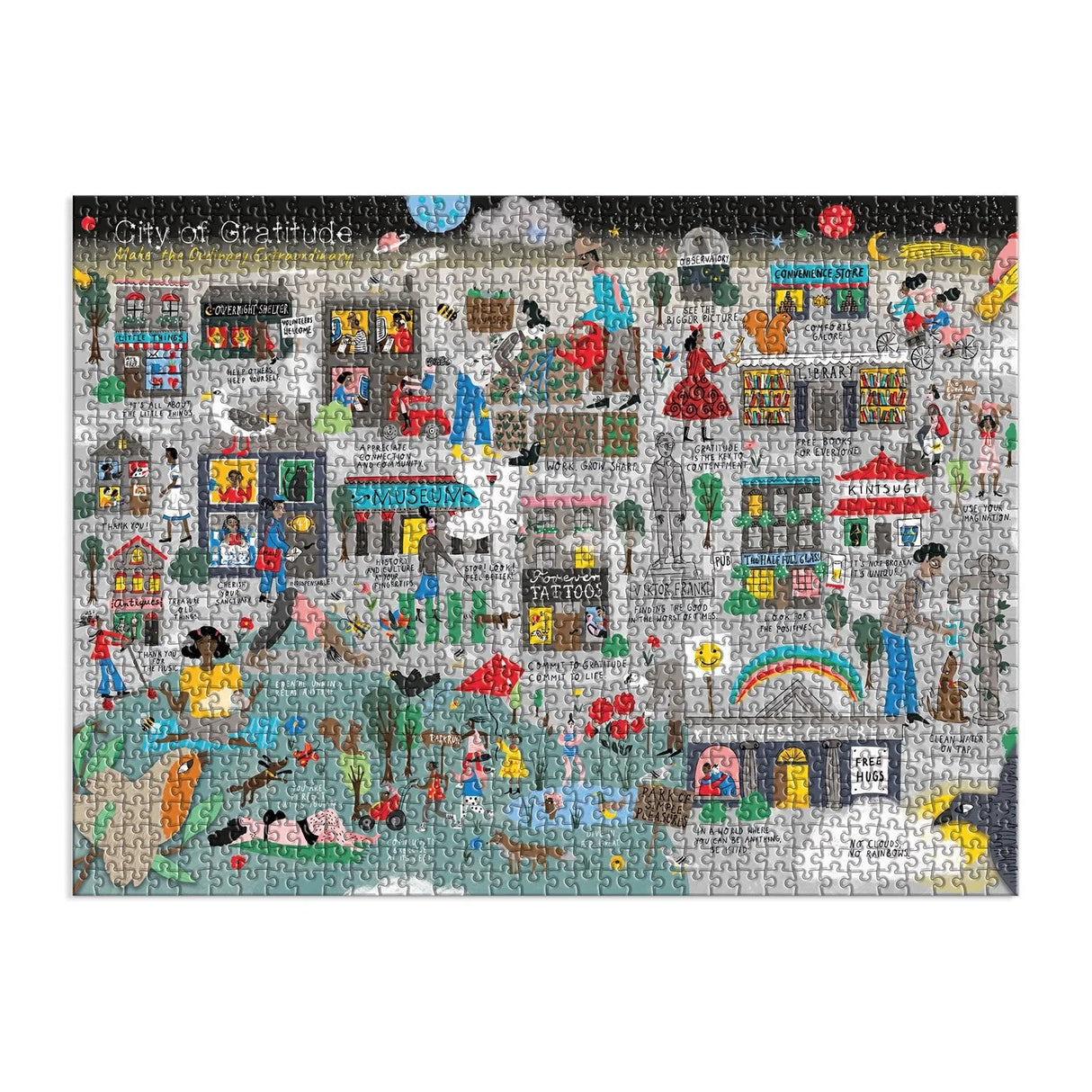 City of Gratitude 1000 Piece Puzzle by Galison - Galison - Jigsaw Puzzles - The Puzzle Center -