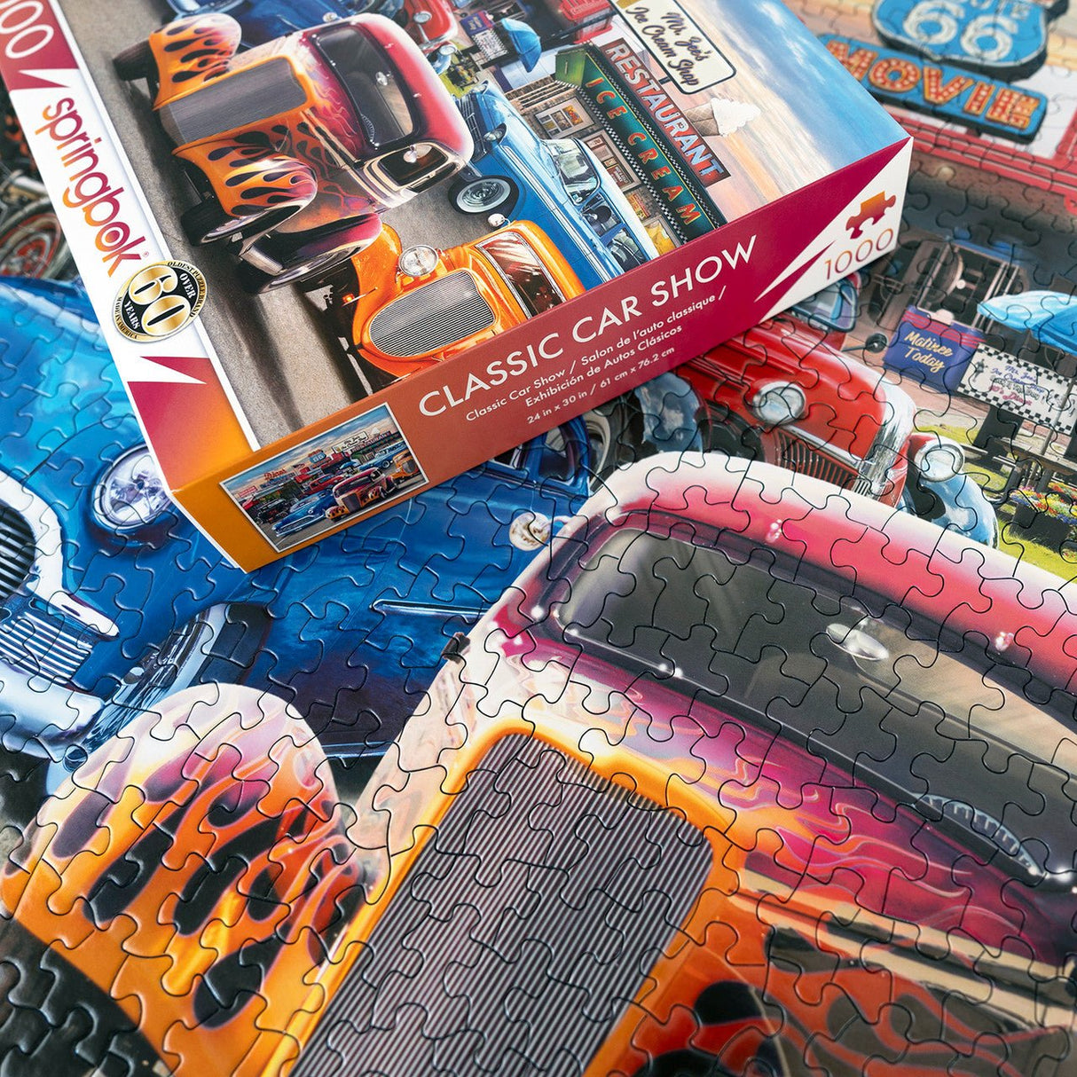 Classic Car Show 1000 Piece Jigsaw Puzzle by Springbok Puzzles - Springbok Puzzles - Jigsaw Puzzles - The Puzzle Center -
