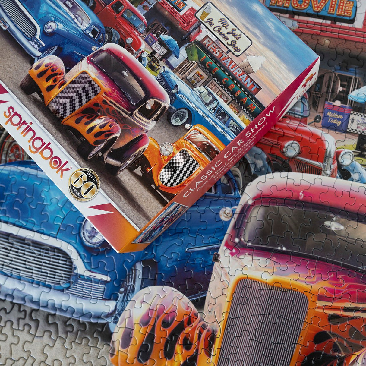 Classic Car Show 1000 Piece Jigsaw Puzzle by Springbok Puzzles - Springbok Puzzles - Jigsaw Puzzles - The Puzzle Center -