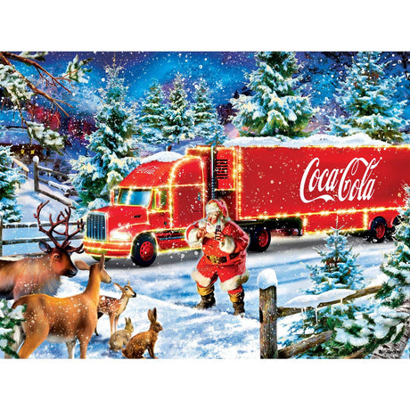 Coca - Cola Holiday Haul 300 Piece EZ Grip Jigsaw Puzzle by Masterpieces Puzzles - Masterpieces Puzzles - Jigsaw Puzzles - The Puzzle Center -