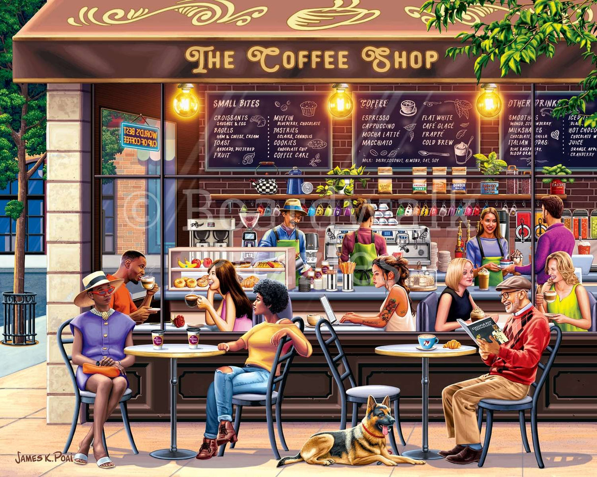 Coffee Shop 1000 Piece Jigsaw Puzzle by Boardwalk Puzzle Company - Boardwalk - Jigsaw Puzzles - The Puzzle Center