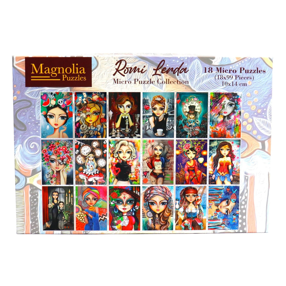 Collection of 18 Micro Puzzles by Romi Lerda and Magnolia Puzzles - Magnolia - Jigsaw Puzzles - The Puzzle Center